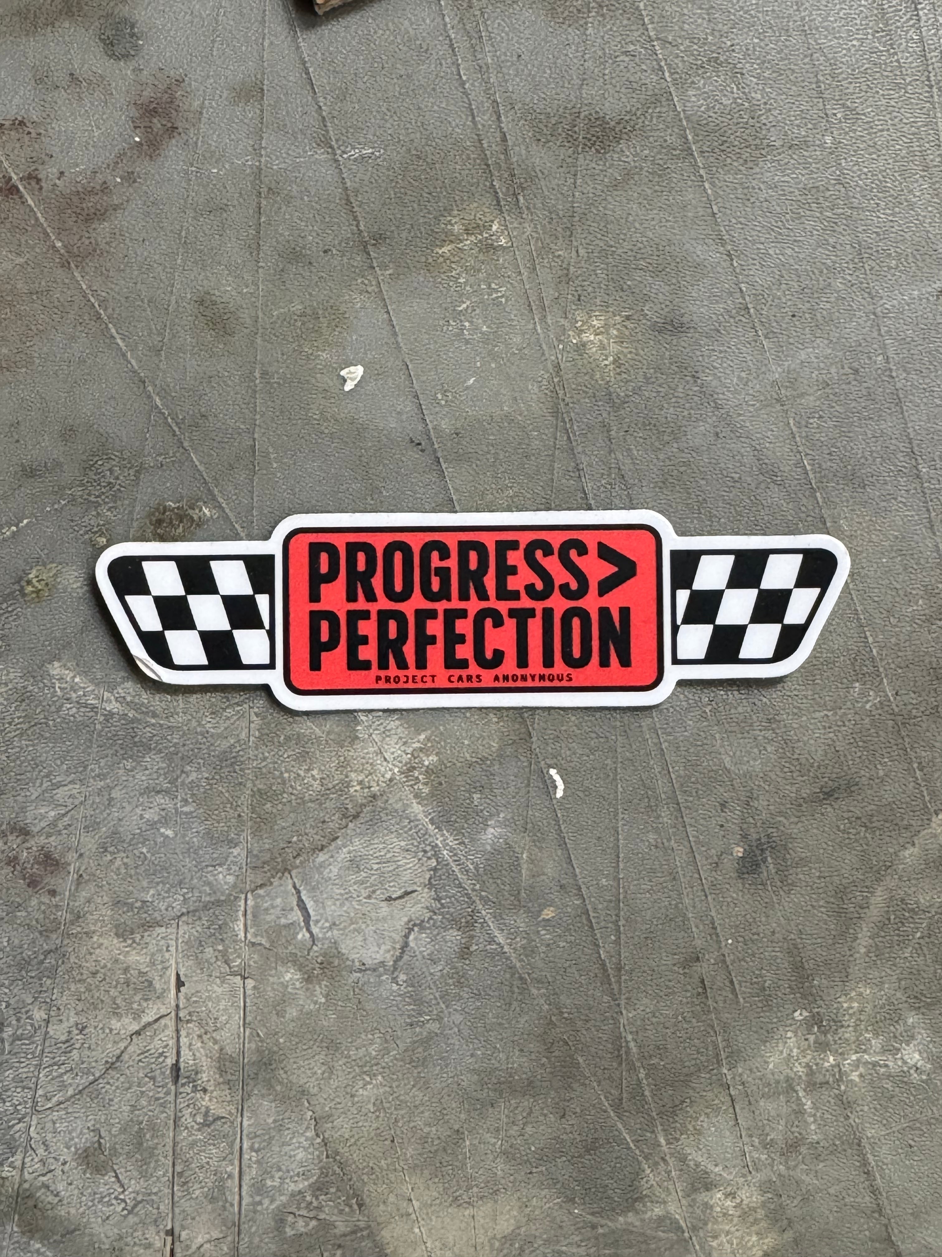"Progress > Perfection" Sticker